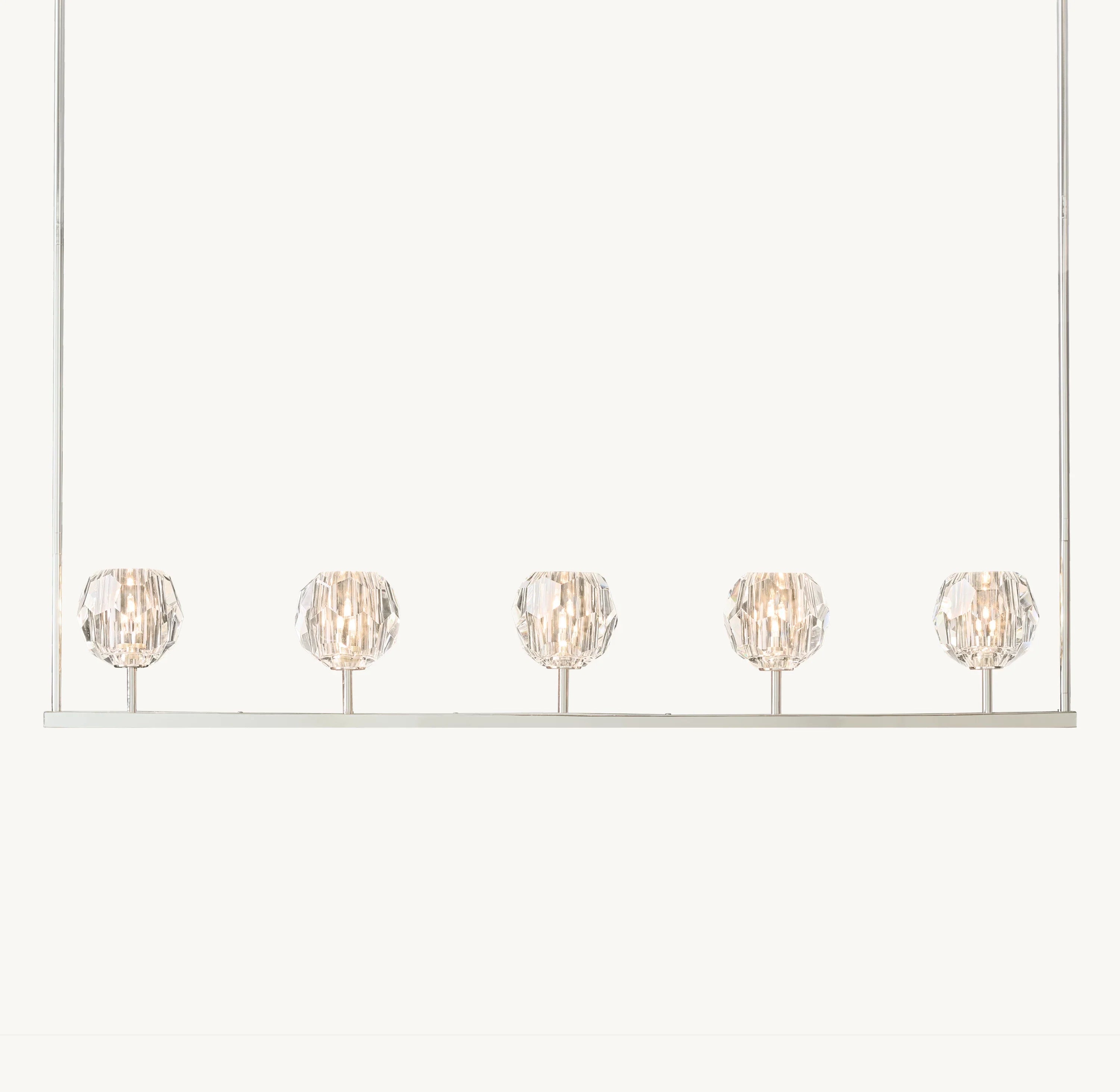 48 Inch Crystal Linear Chandelier – Boule