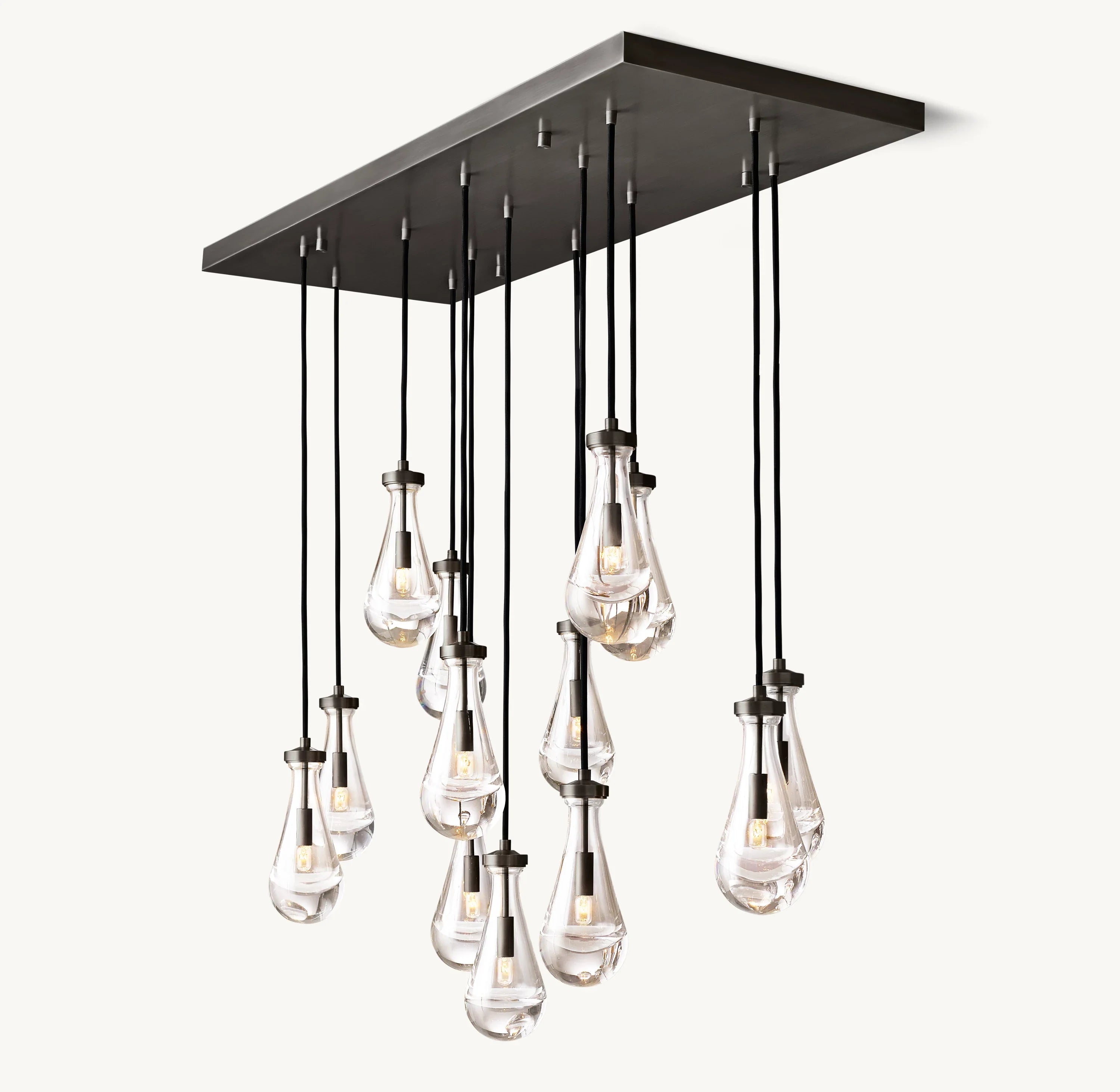 54 Inch Raindrop Linear Chandelier – Ava