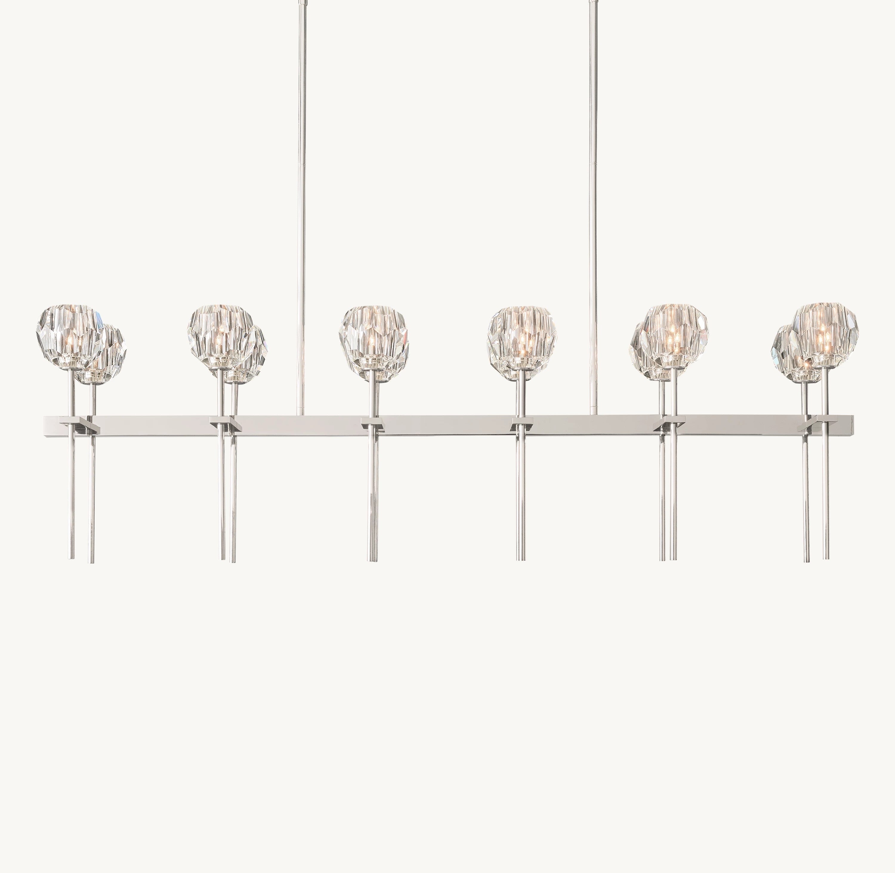 60 Inch Crystal Double Linear Chandelier – Boule