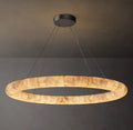 60 Inch Lisse Ring Alabaster Chandelier - Rivage
