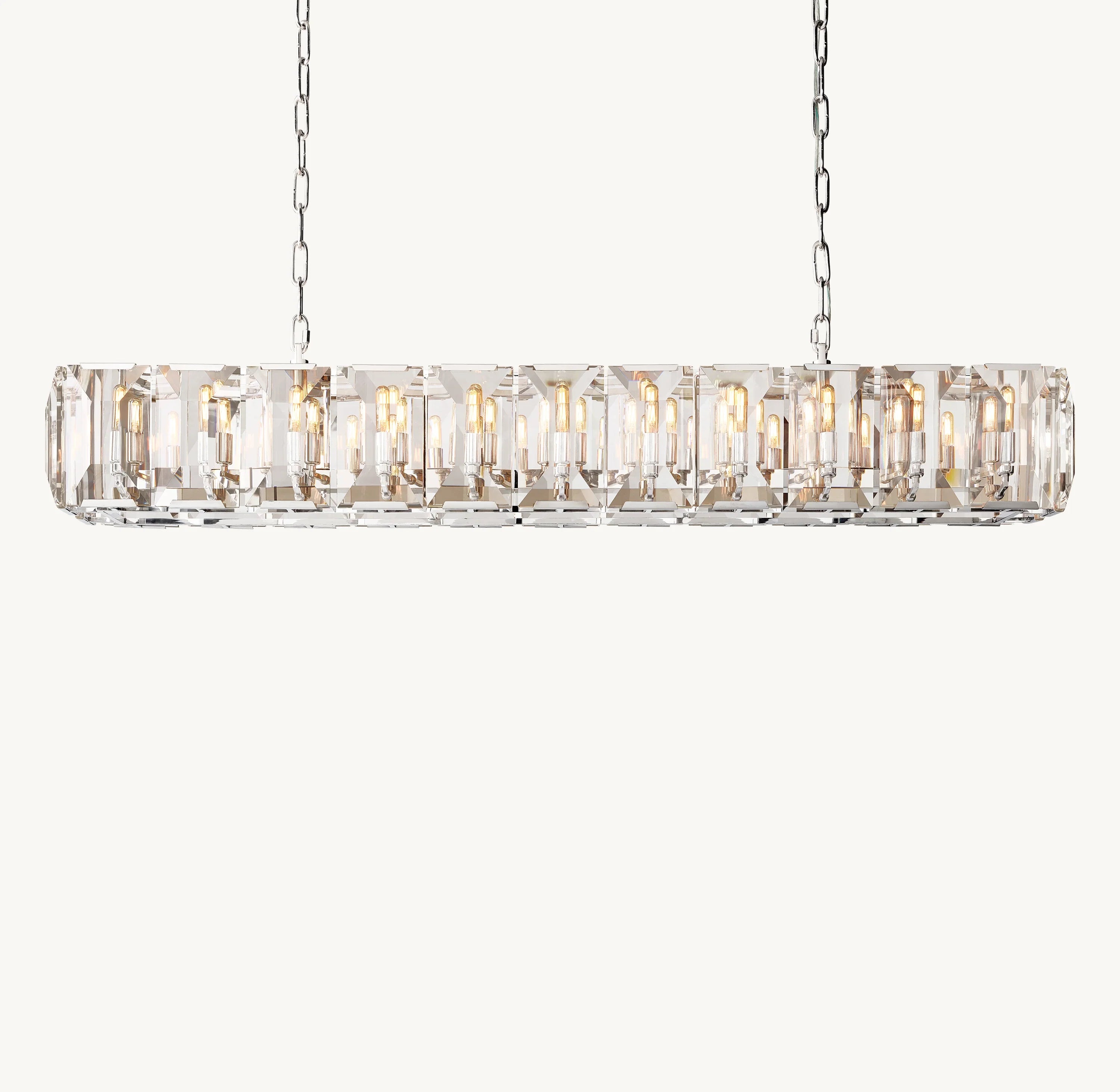74 Inch Crystal Rectangular Chandelier – Harlow
