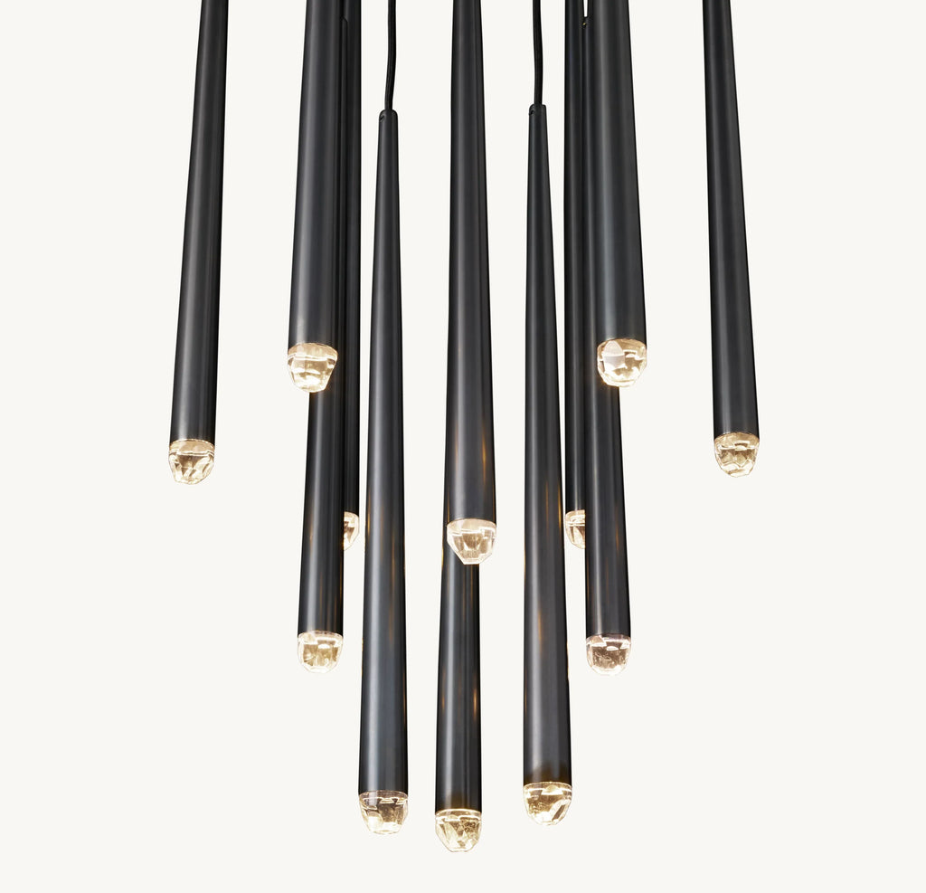 24 Inch Pin Cascading Round Chandelier - Aquitaine