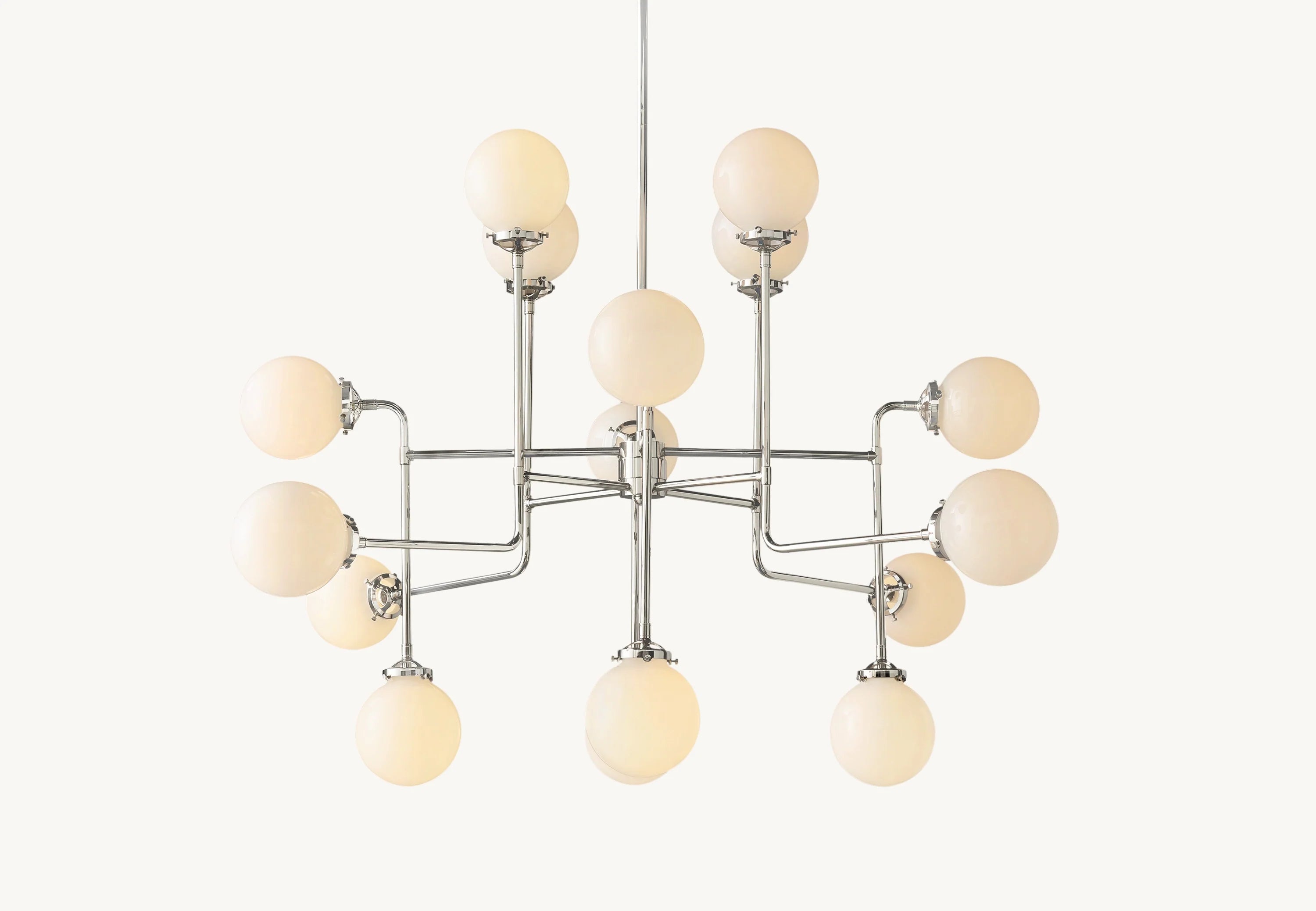 56 Inch Milk Glass Sputnik Globe Chandelier - Bistro