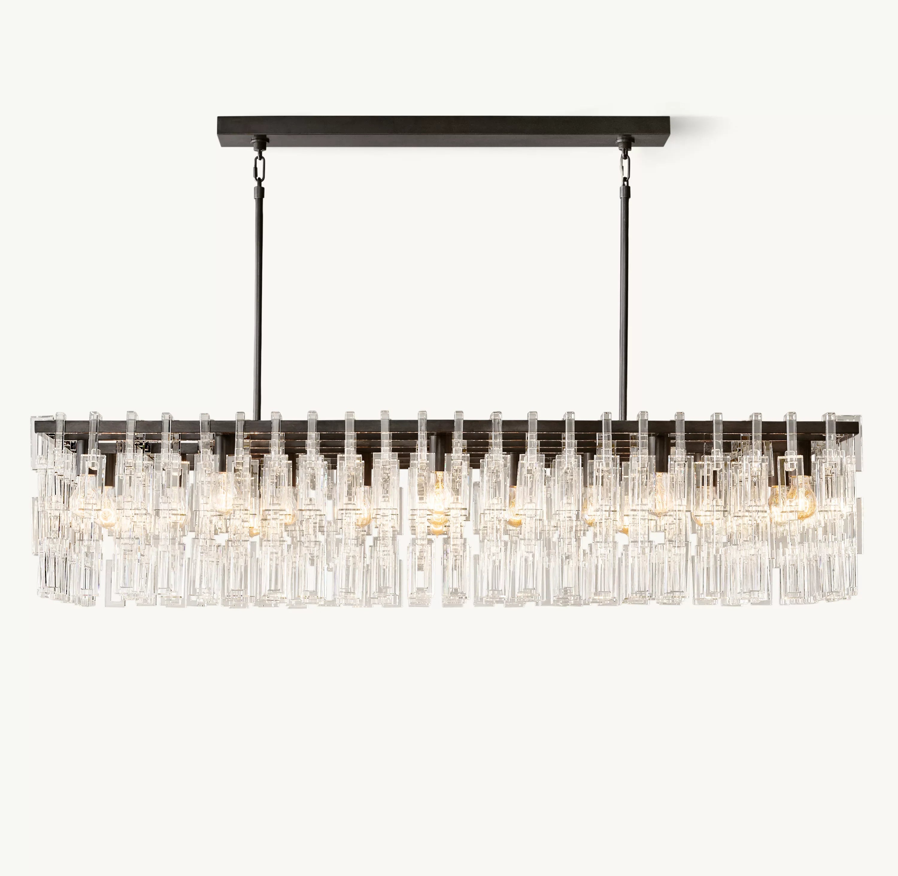 60 Inch Chain Crystal Rectangular Chandelier - Marignan