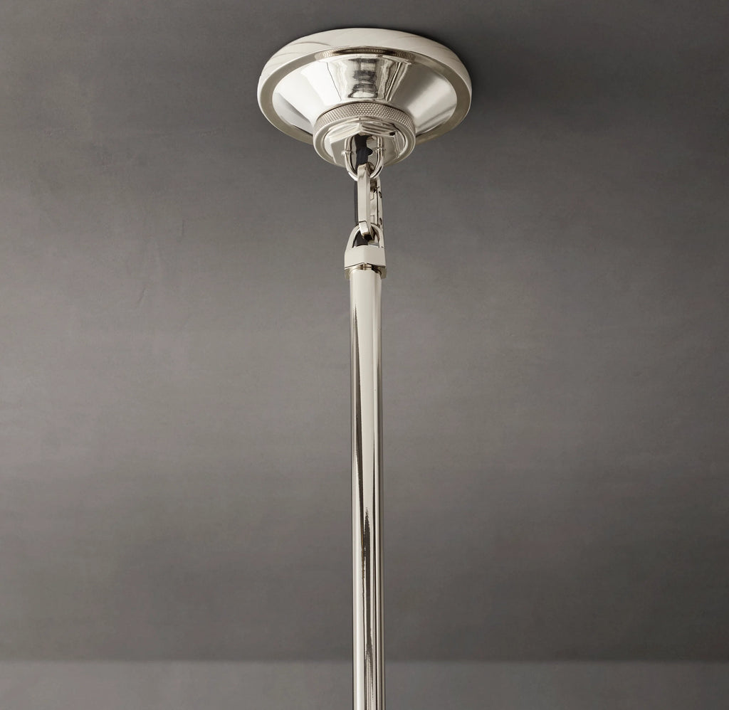10 Inch Ribbed Glass Dome Pendant Light - Machinist