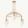 48 Inch Bell Glass Linear Chandelier - Fulcrum