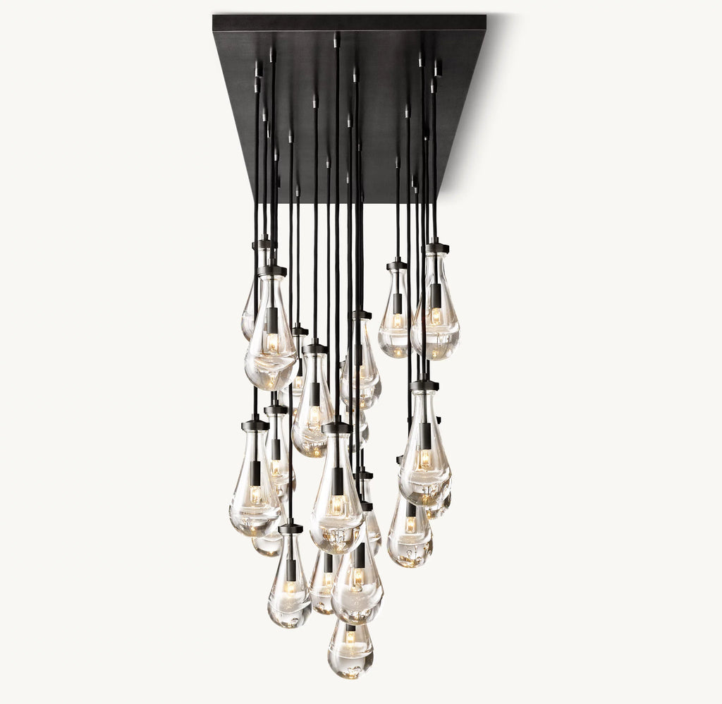 72 Inch Raindrop Linear Chandelier – Ava