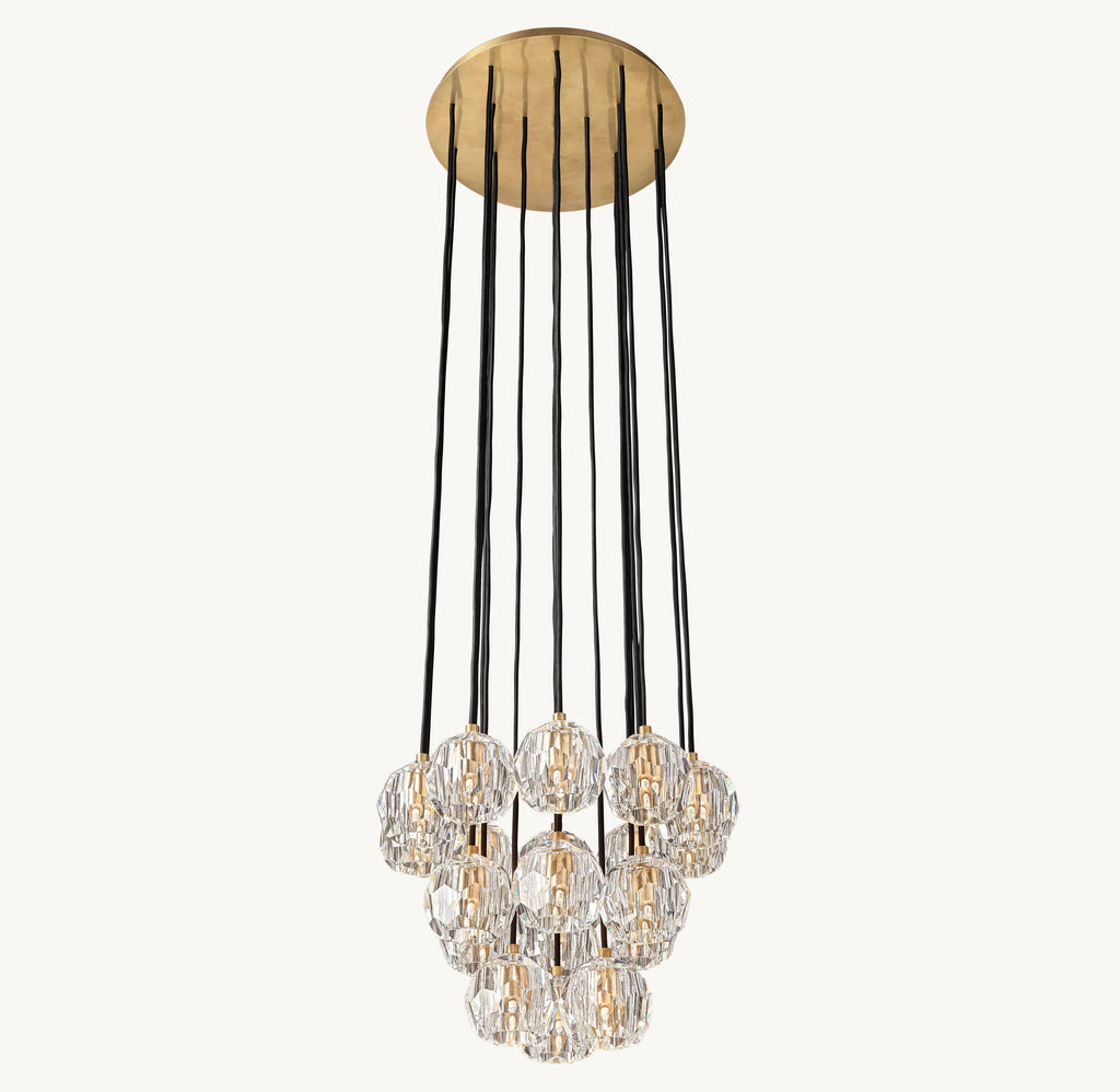 19 Inch Crystal Cluster Chandelier – Boule