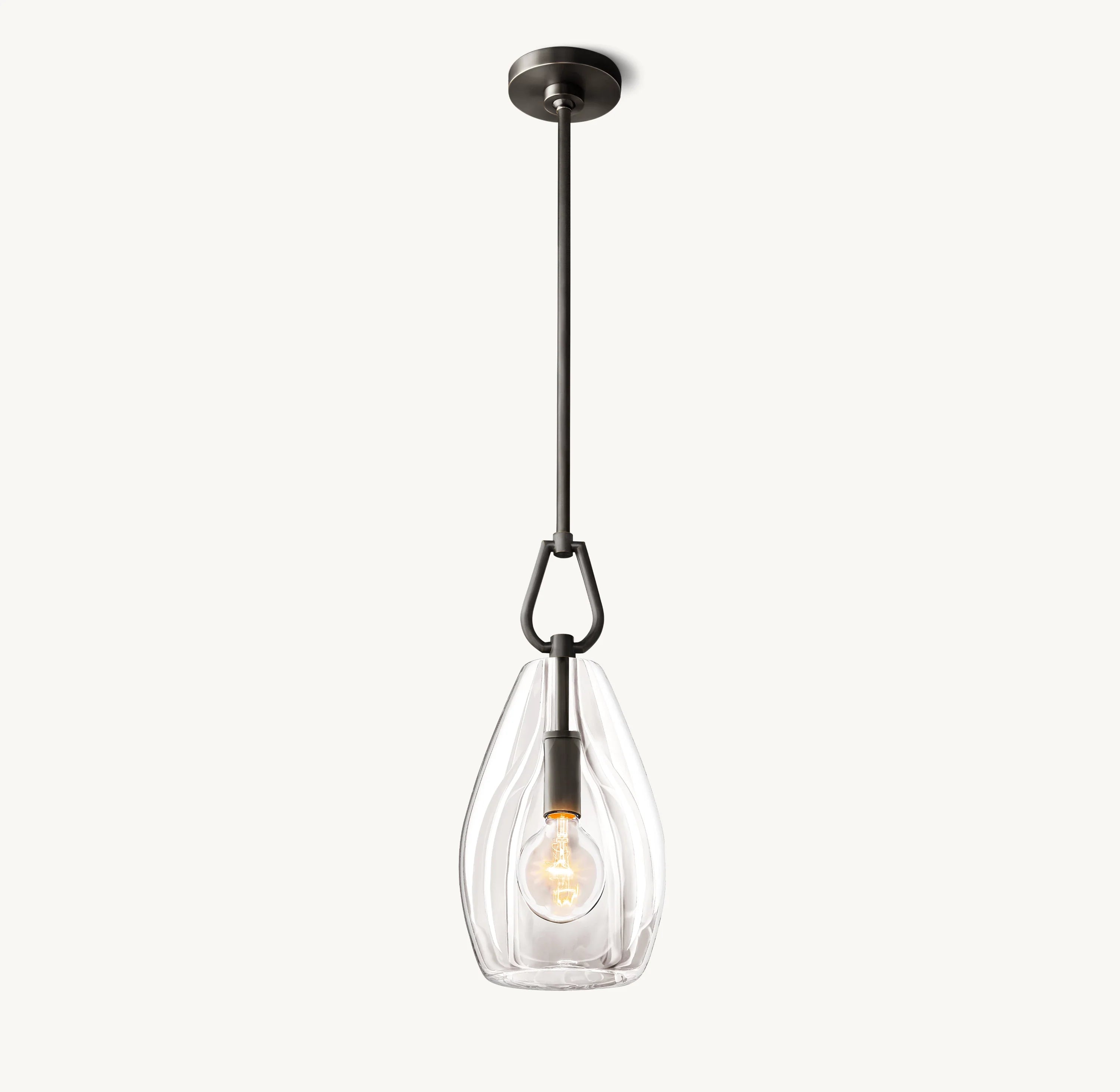 6 Inch Flute Crystal Pendant Light - Botanist