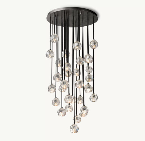 30 Inch Crystal Cluster Chandelier – Boule