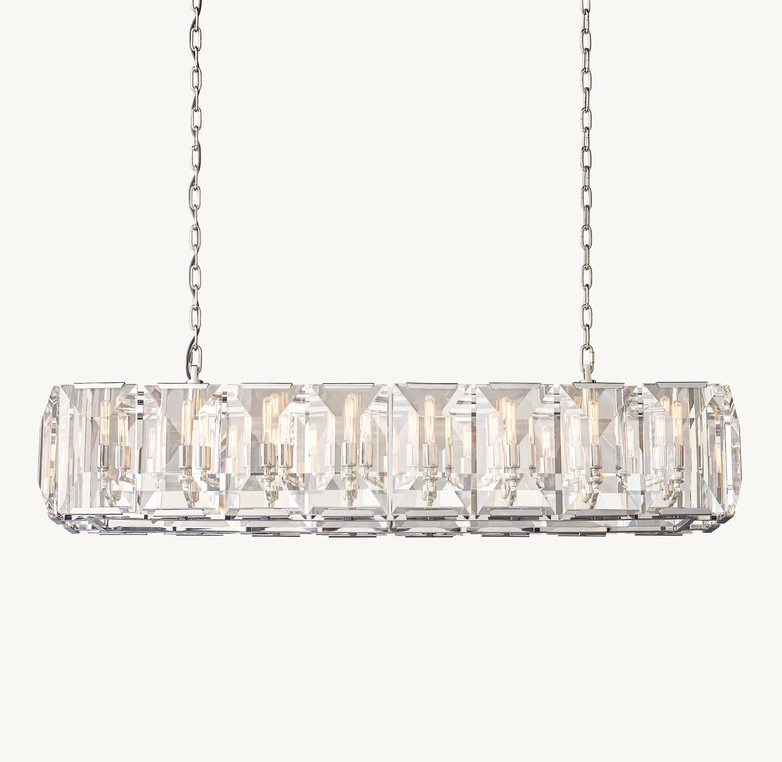 54 Inch Crystal Rectangular Chandelier – Harlow