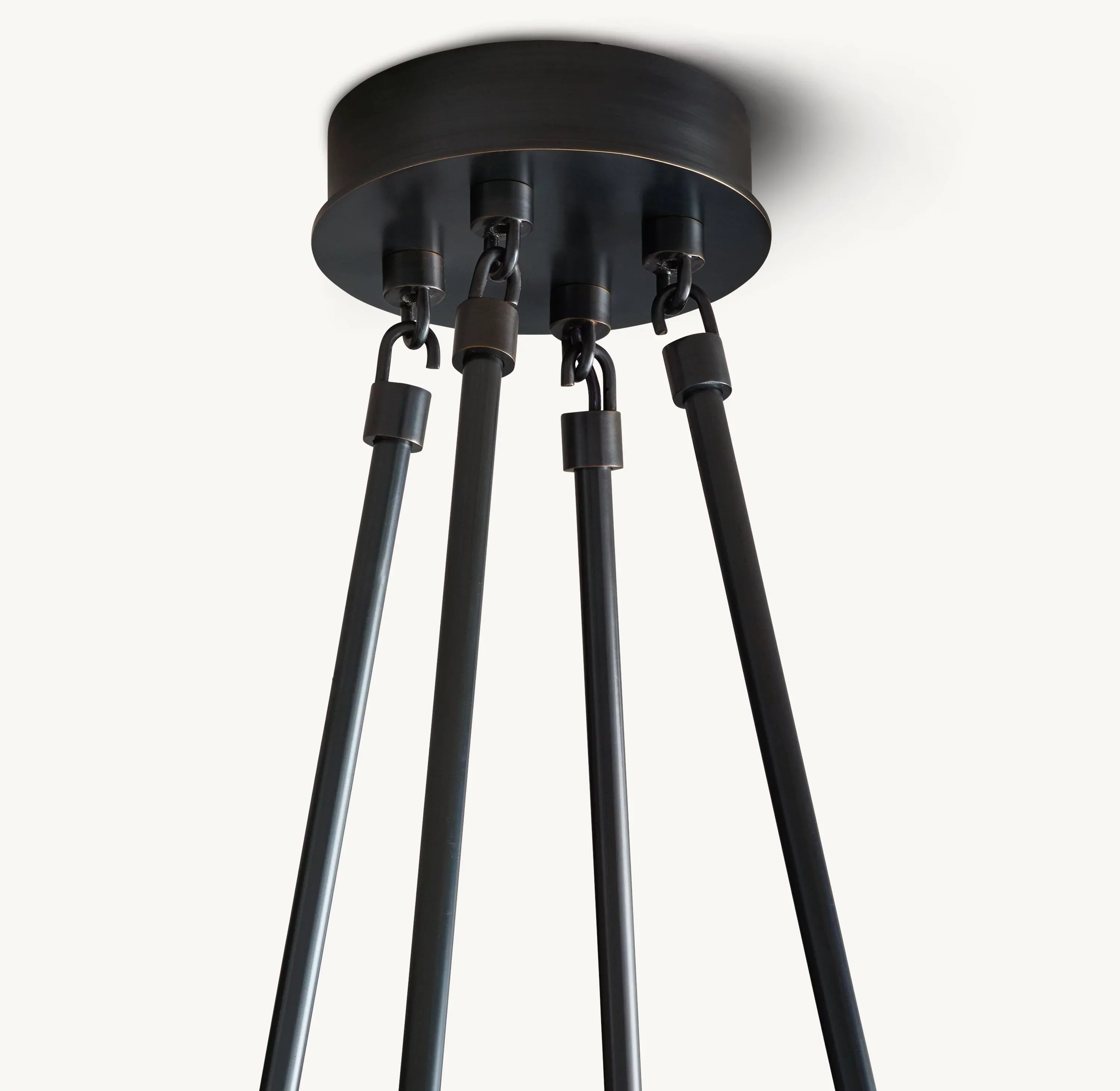 70 Inch Torch Round Chandelier - Verre