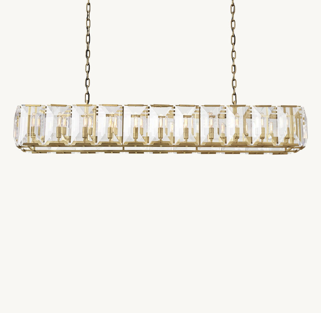 74 Inch Crystal Rectangular Chandelier – Harlow