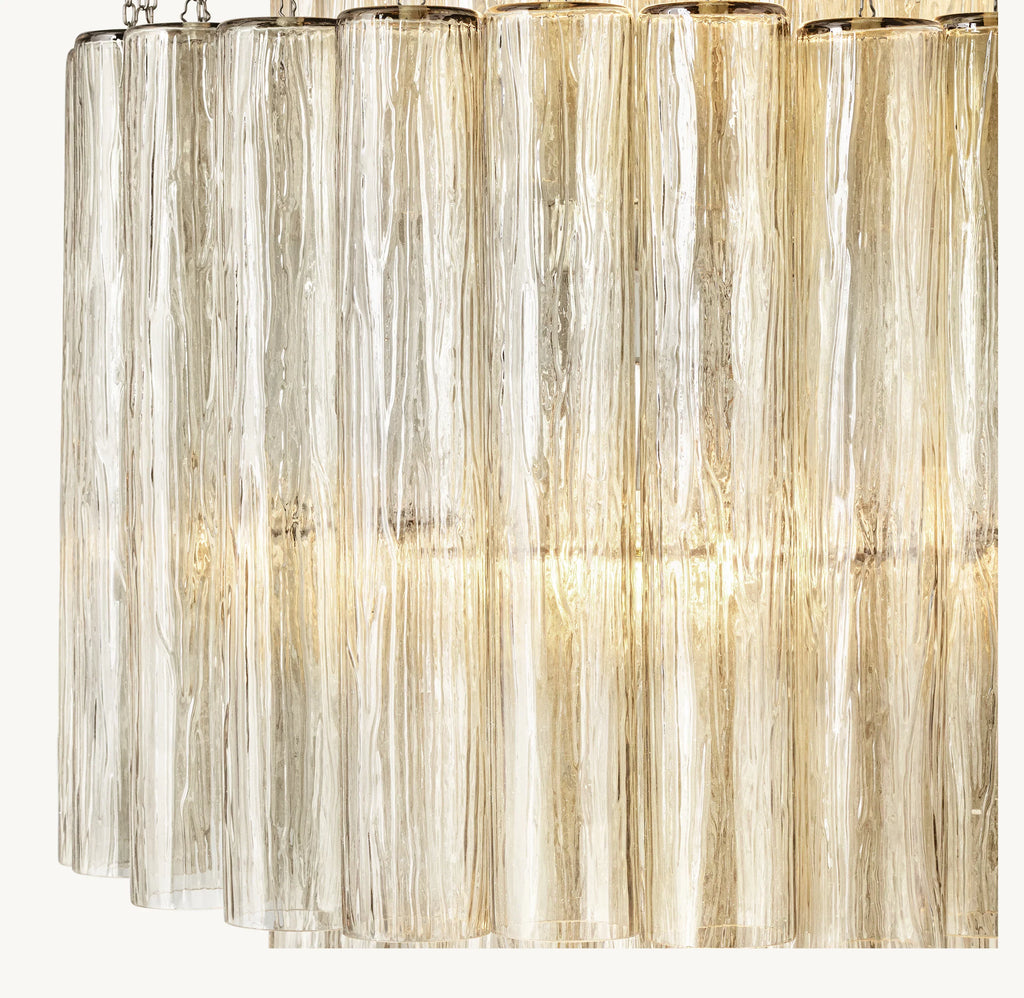 24 Inch Tronchi Murano Glass Tiered Chandelier - Serenella