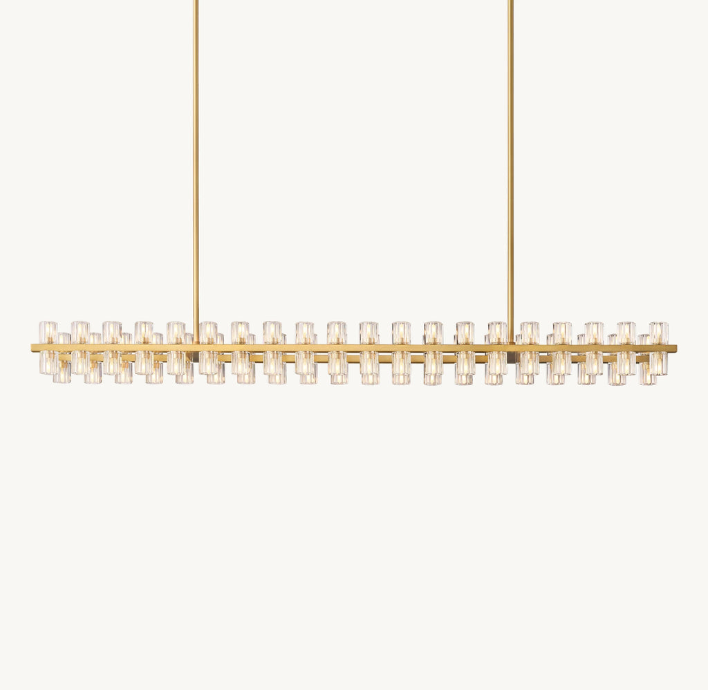 72 Inch Hexagonal Crystal Linear Chandelier – Arcachon