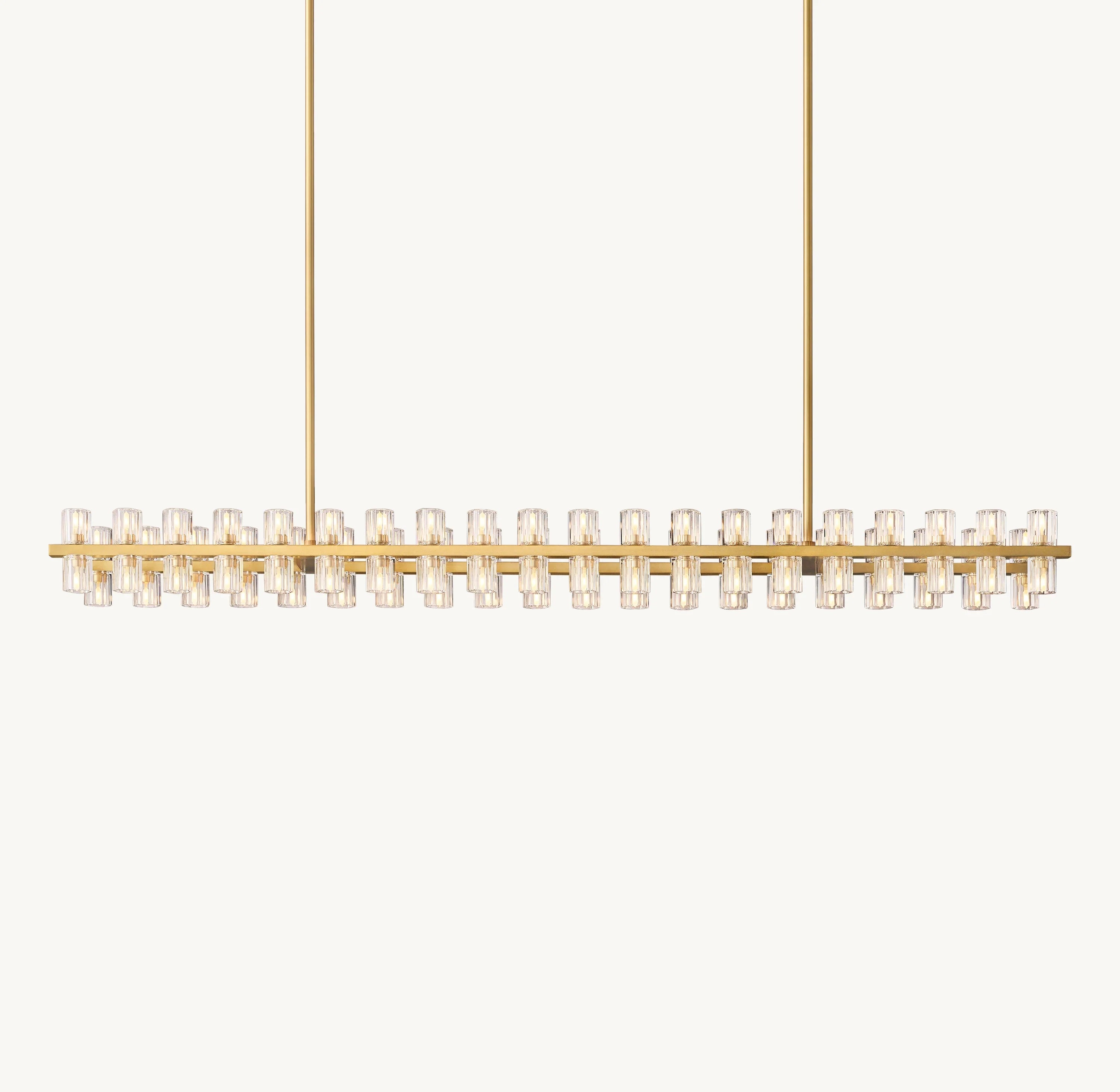 72 Inch Hexagonal Crystal Linear Chandelier – Arcachon