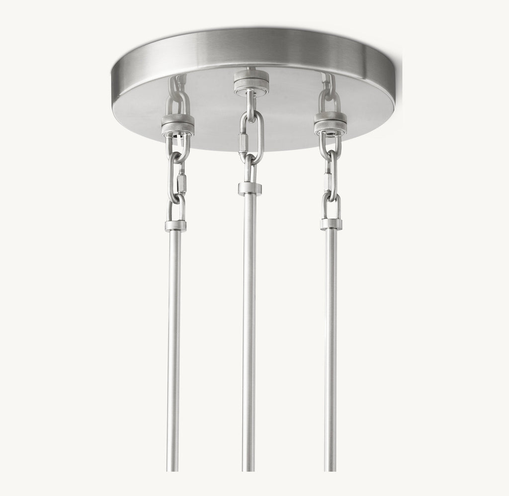 65 Inch Ribbed Clear Glass Tiered Chandelier - Sirene