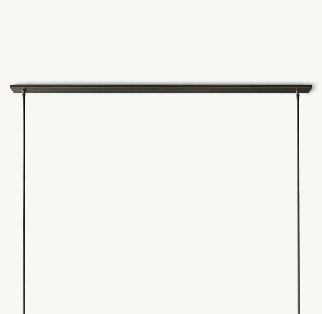 69 Inch Cylindrical Glass Candle Linear Chandelier - Ravelle