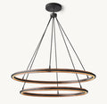 60 Inch Forged Iron Two-Tier Ring LED Chandelier - Peralta