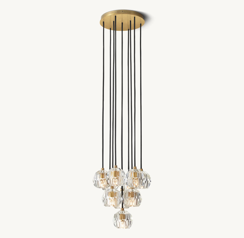 14 Inch Crystal Cluster Chandelier – Boule
