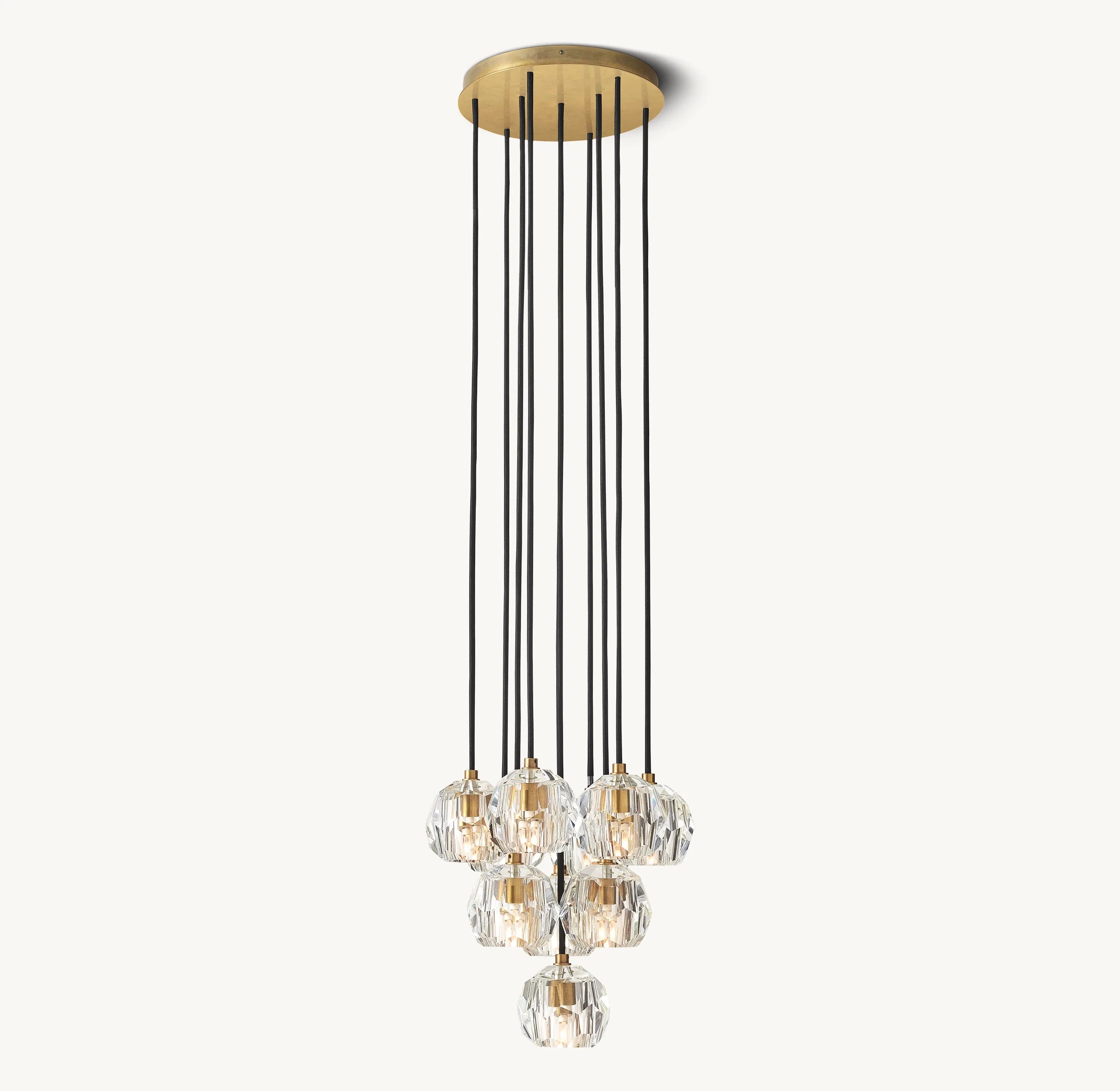 14 Inch Crystal Cluster Chandelier – Boule