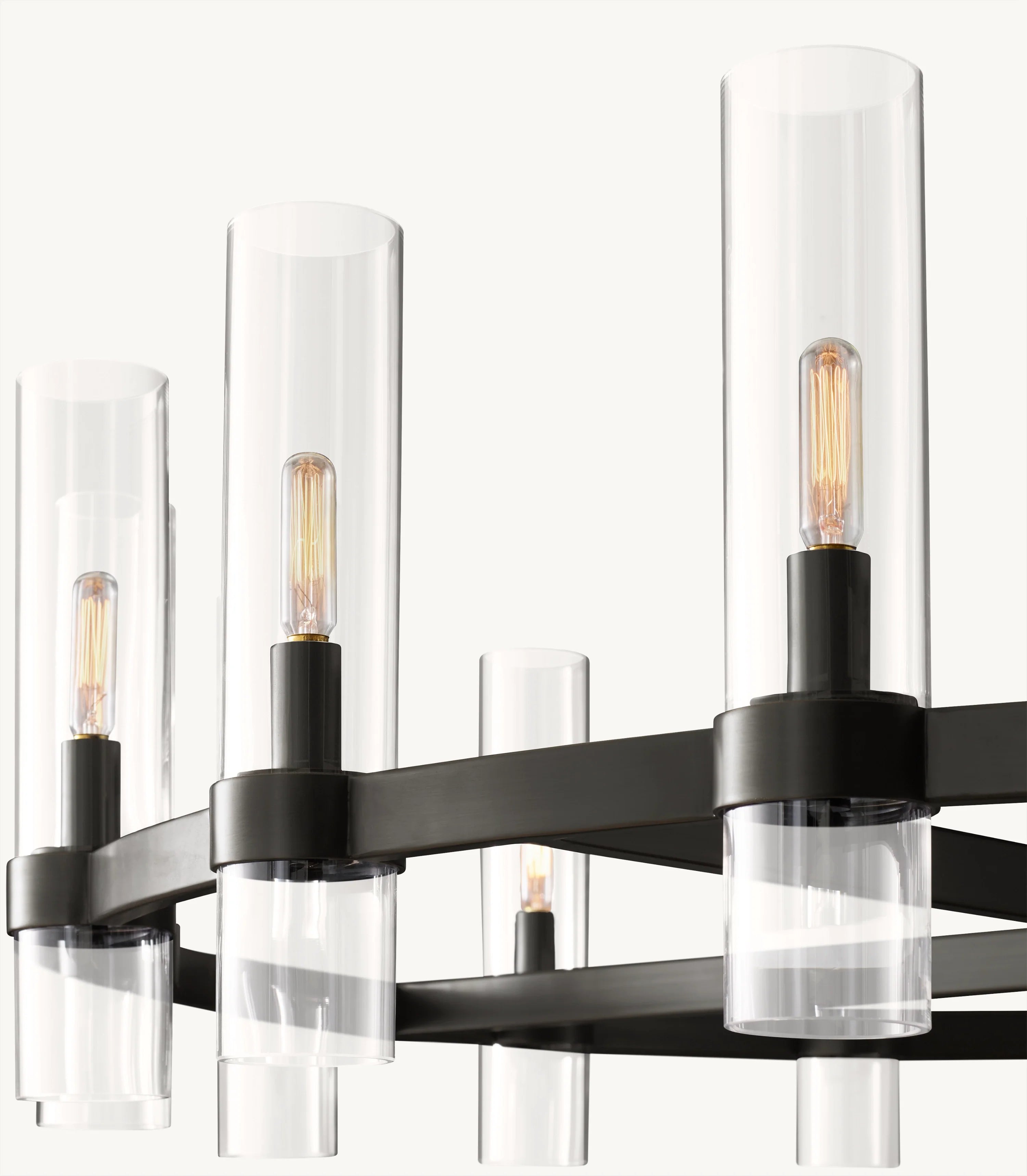 48 Inch Cylindrical Glass Candle Round Chandelier - Ravelle