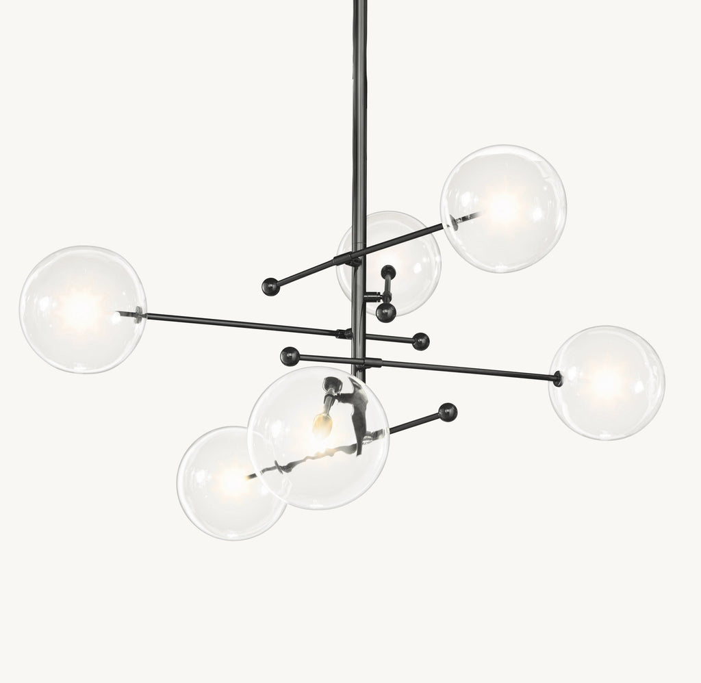 55 Inch Sputnik Globe Glass Chandelier - Mobile