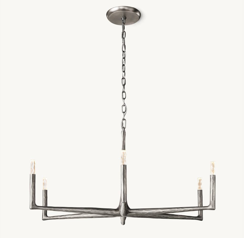 48 Inch Forged Candlestick Chandelier - Thaddeus