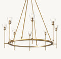 46 Inch Torch Round Chandelier - Verre