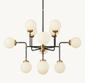 42 Inch Milk Glass Sputnik Globe Chandelier - Bistro
