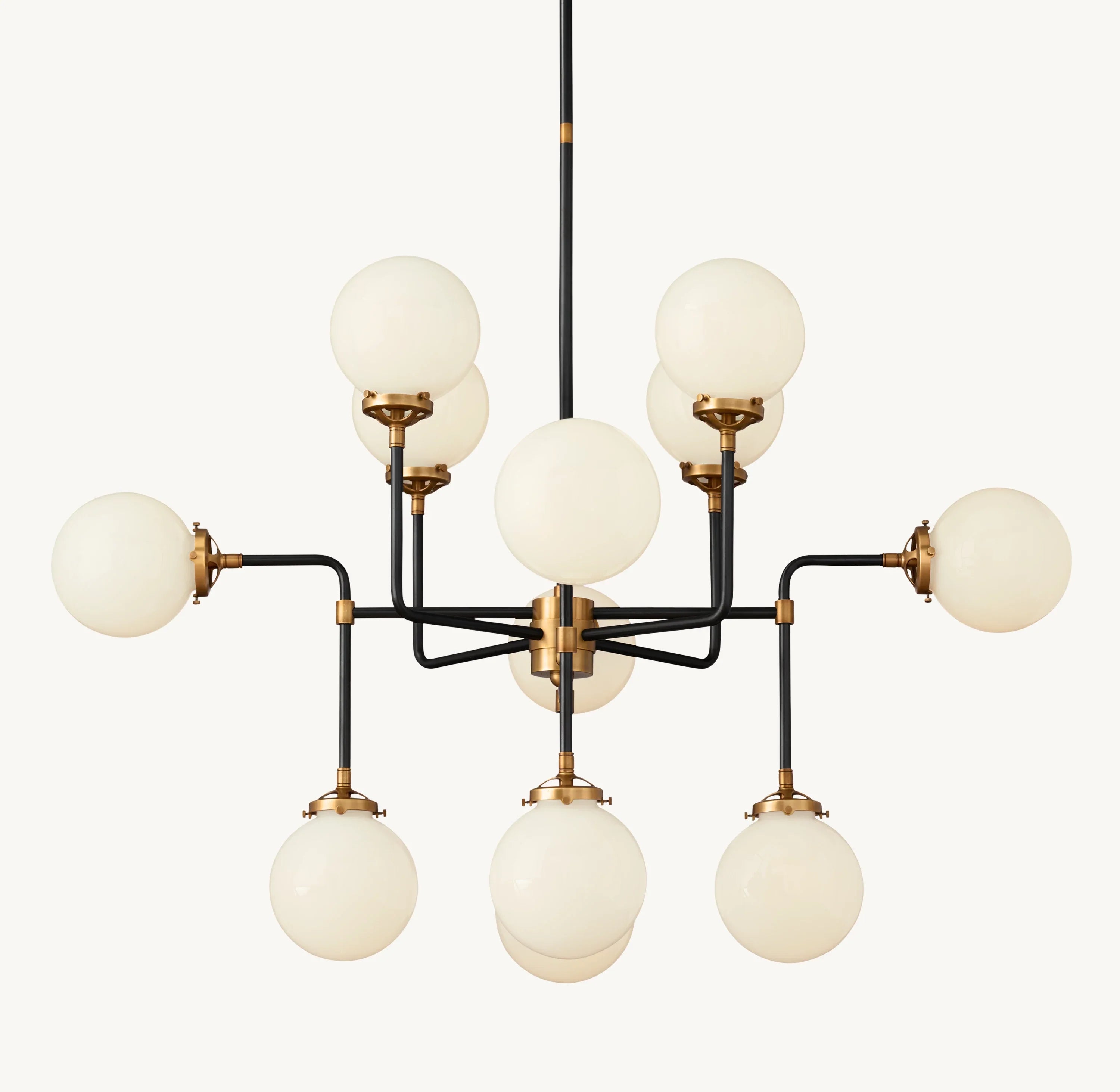 42 Inch Milk Glass Sputnik Globe Chandelier - Bistro