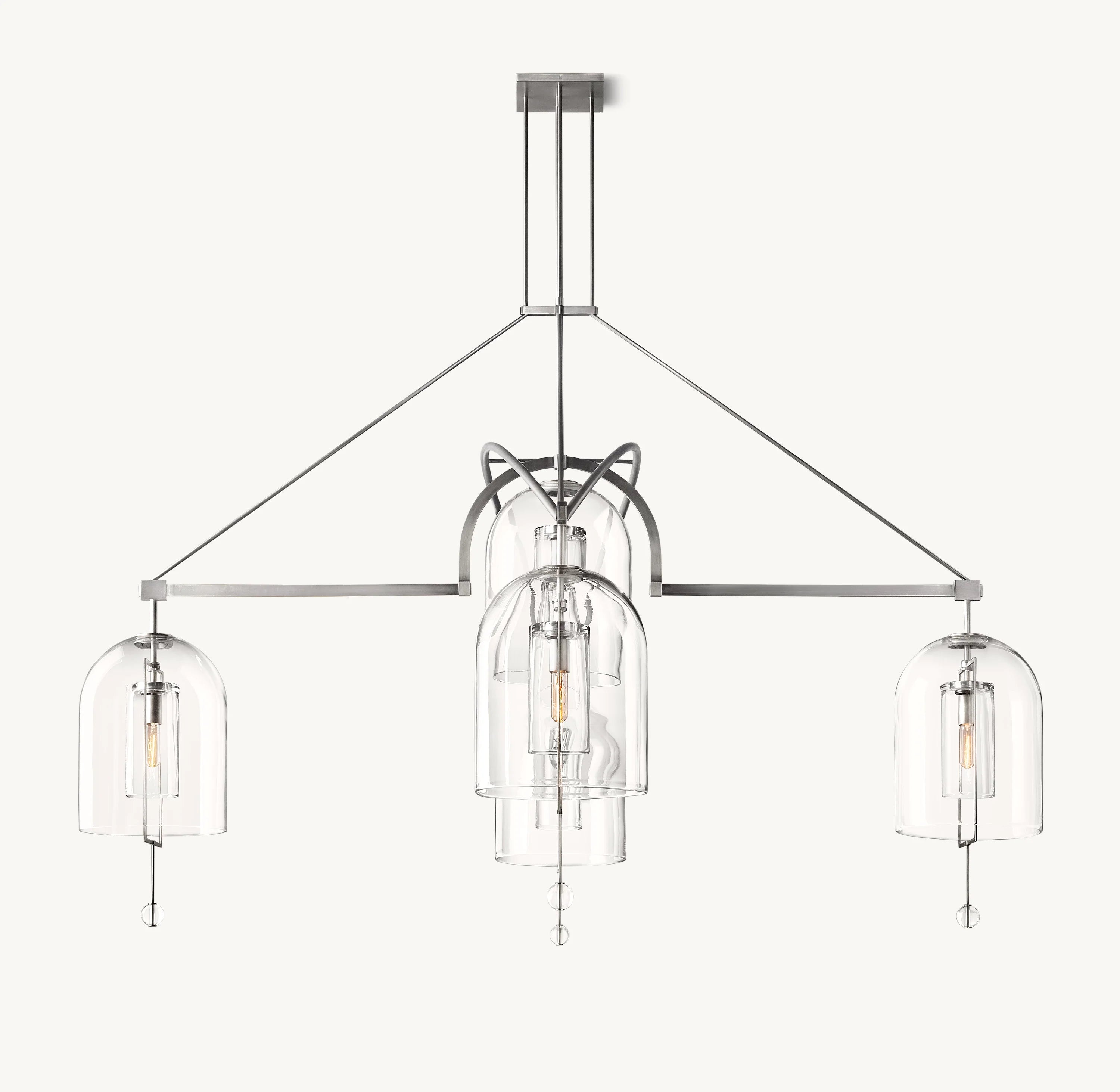 61 Inch Bell Glass Chandelier - Fulcrum