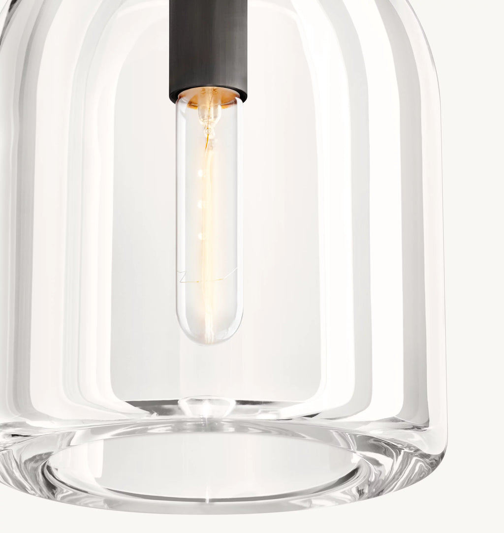 5 Inch Cloche Crystal Pendant Light - Botanist