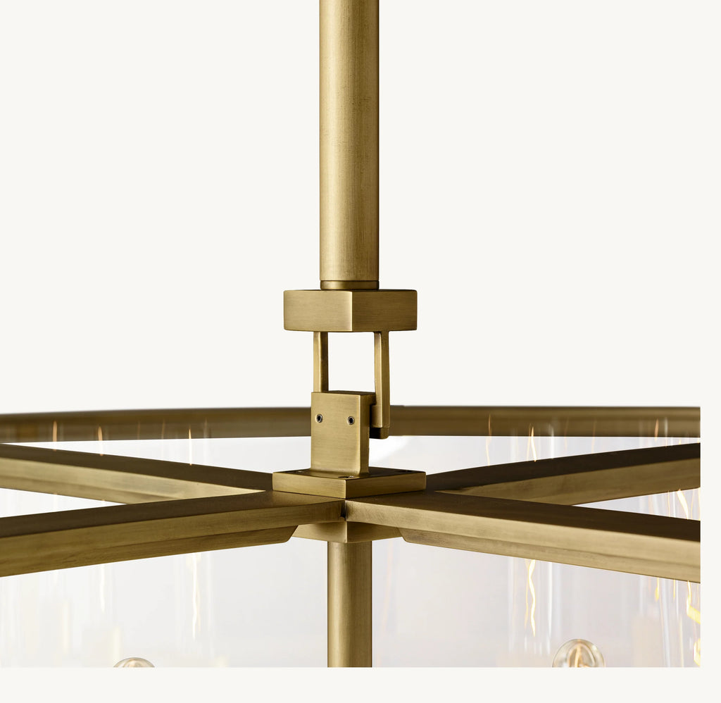 44 Inch Glass Drum Chandelier - Beckman