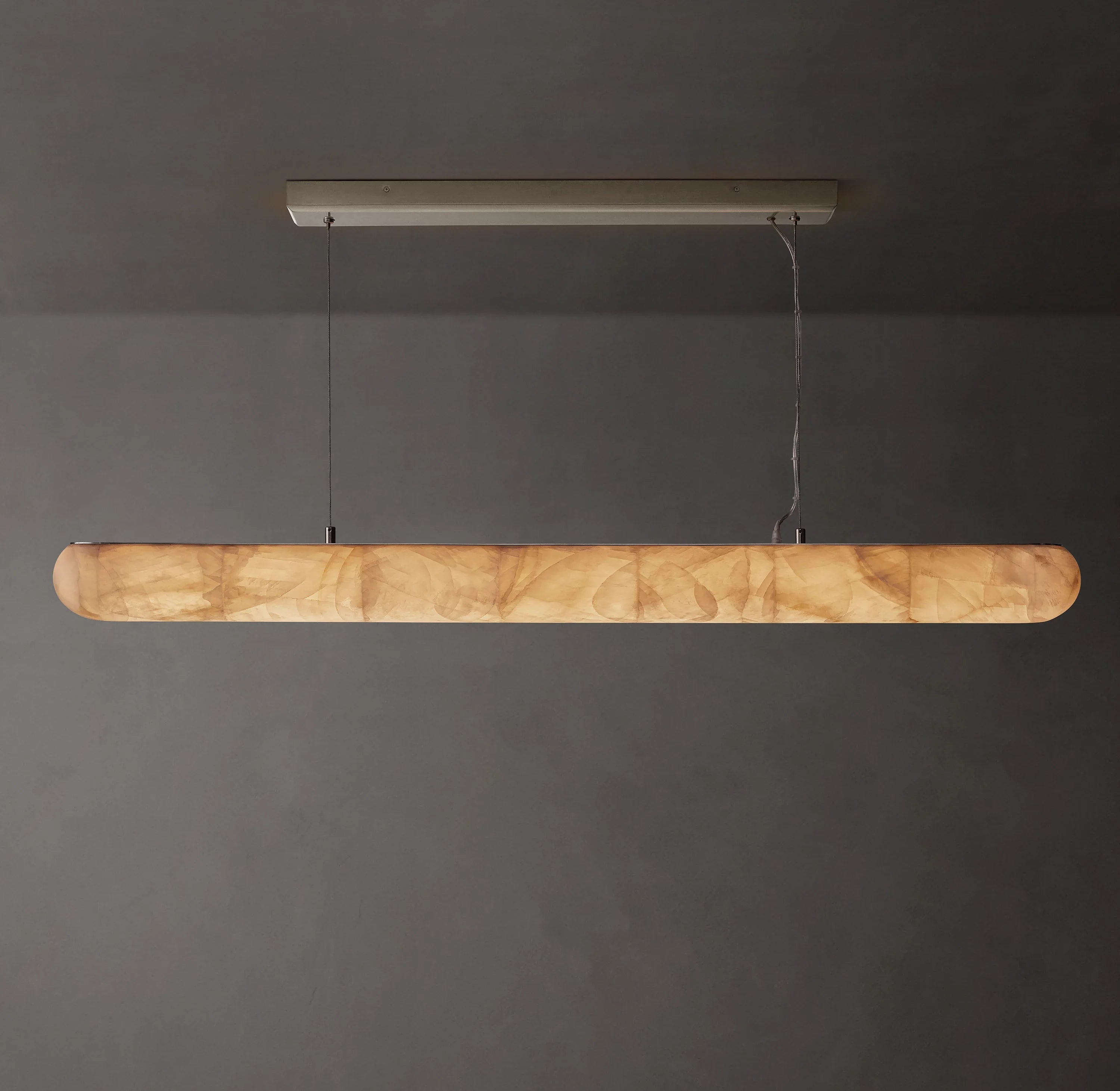 60 Inch Lisse Linear Alabaster Chandelier - Rivage