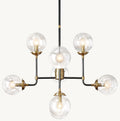 34 Inch Clear Glass Sputnik Globe Chandelier - Bistro