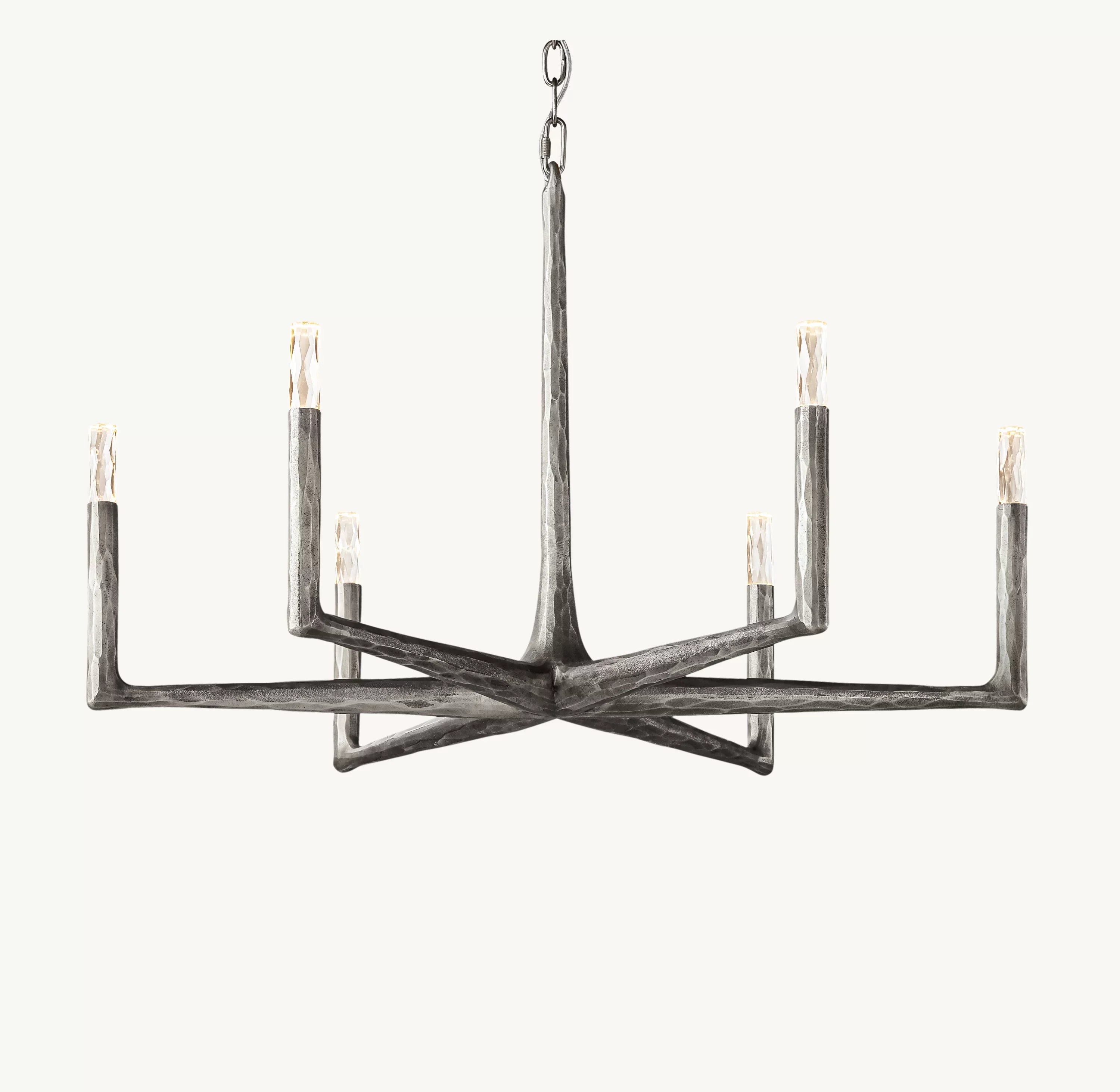 36 Inch Forged Candlestick Chandelier - Thaddeus