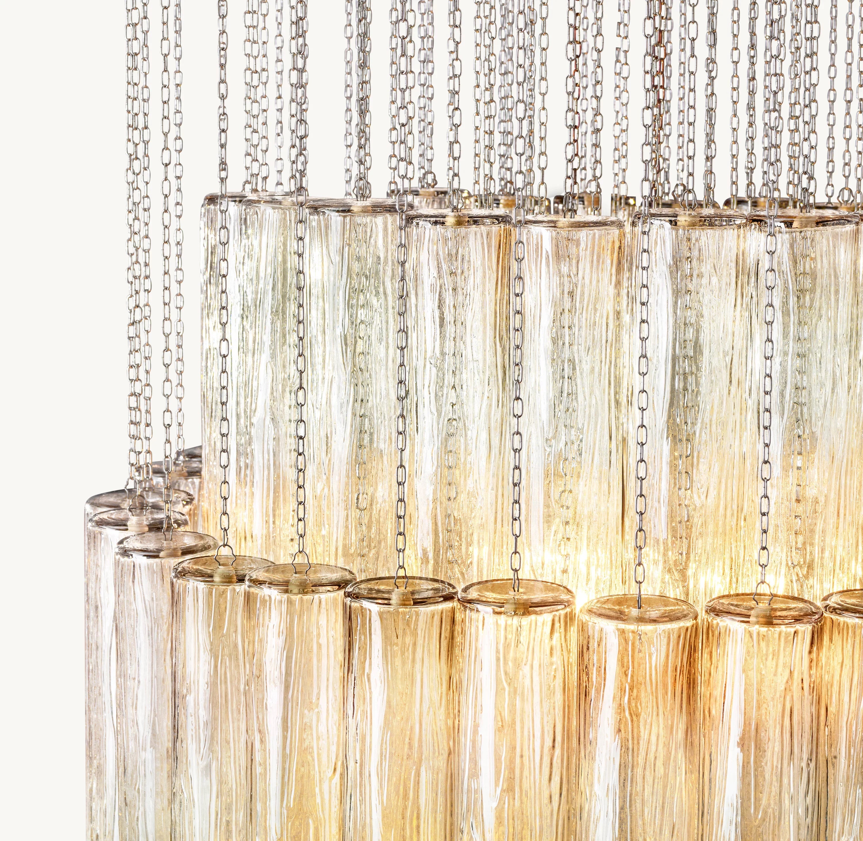 29 Inch Tronchi Murano Glass Tiered Chandelier - Serenella