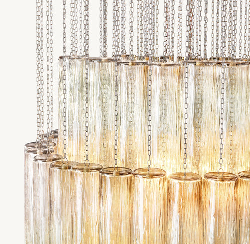 29 Inch Tronchi Murano Glass Tiered Chandelier - Serenella