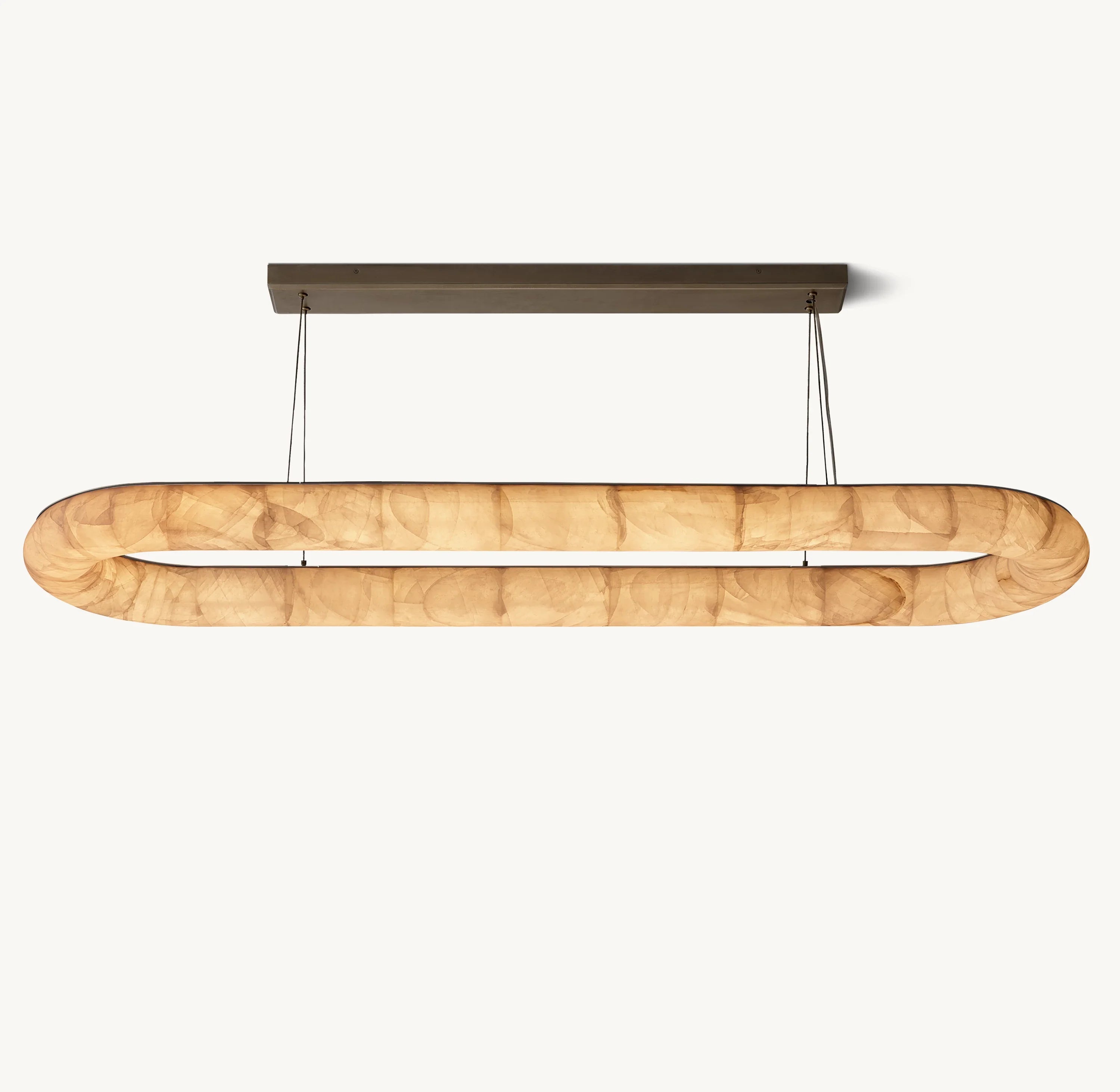 74 Inch Lisse Oval Alabaster Chandelier - Rivage