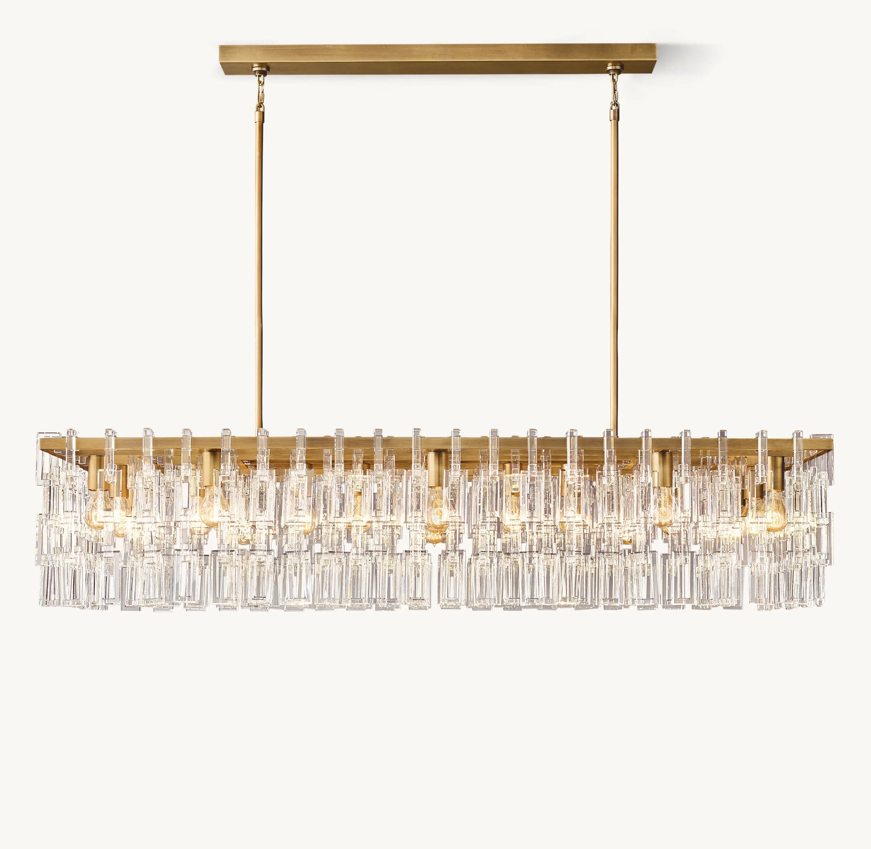 60 Inch Chain Crystal Rectangular Chandelier - Marignan
