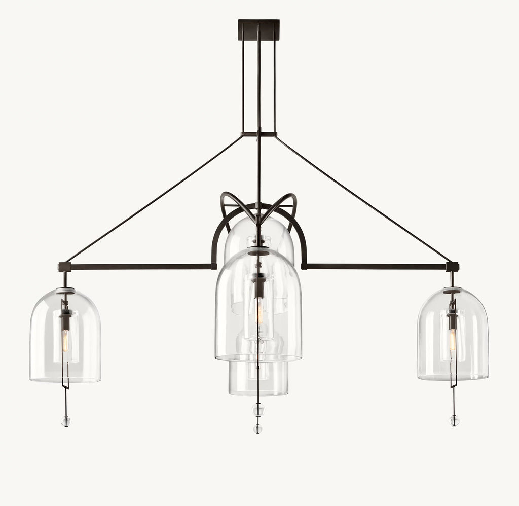 61 Inch Bell Glass Chandelier - Fulcrum