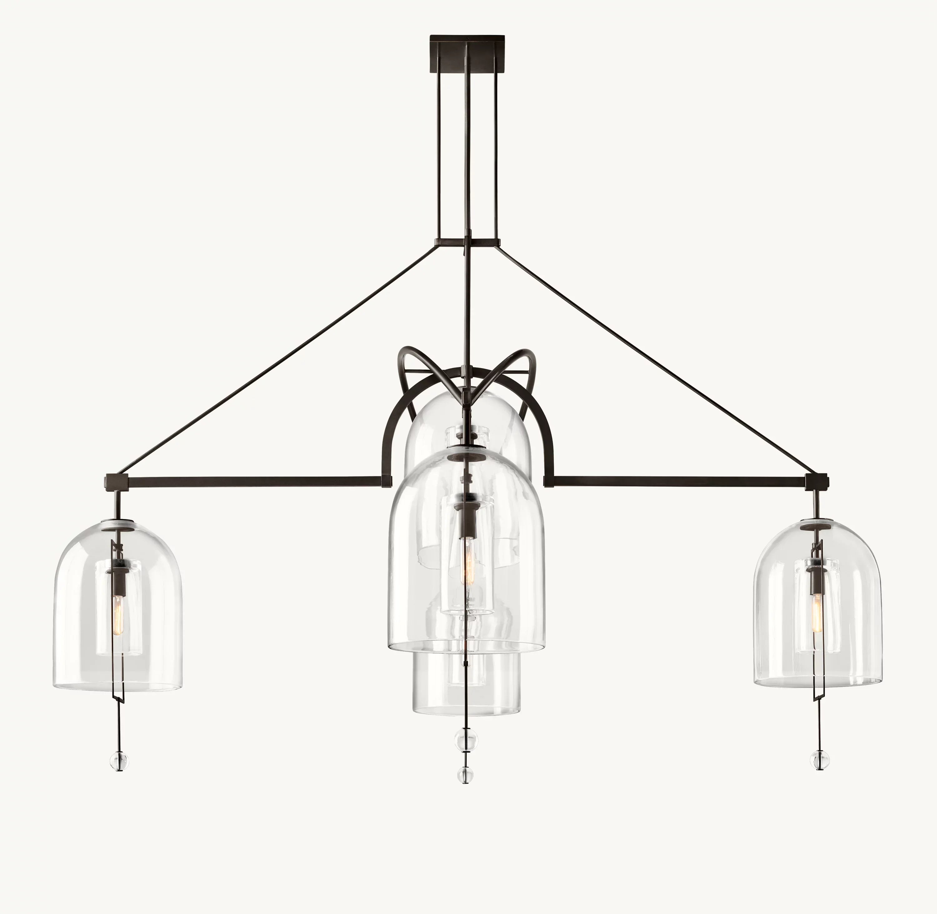 61 Inch Bell Glass Chandelier - Fulcrum
