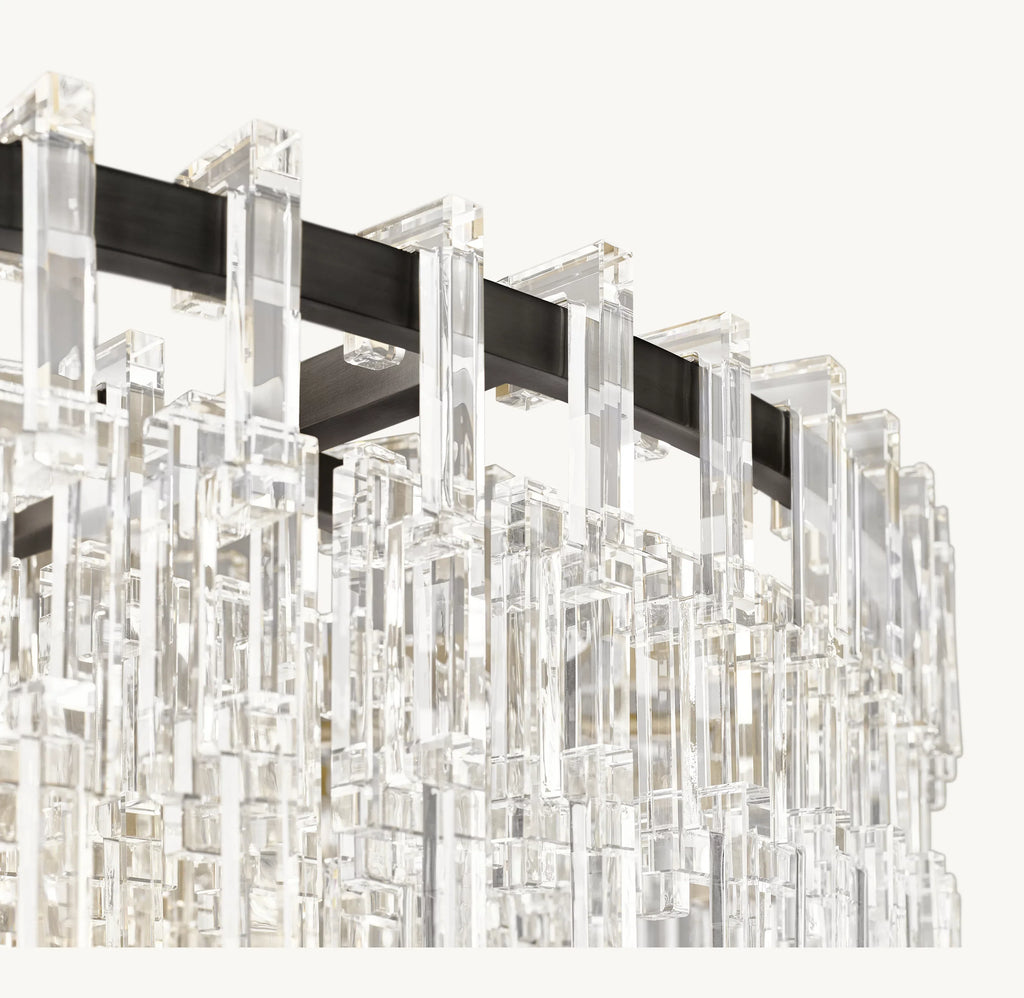 48 Inch Cascading Chain Crystal Round Chandelier - Marignan