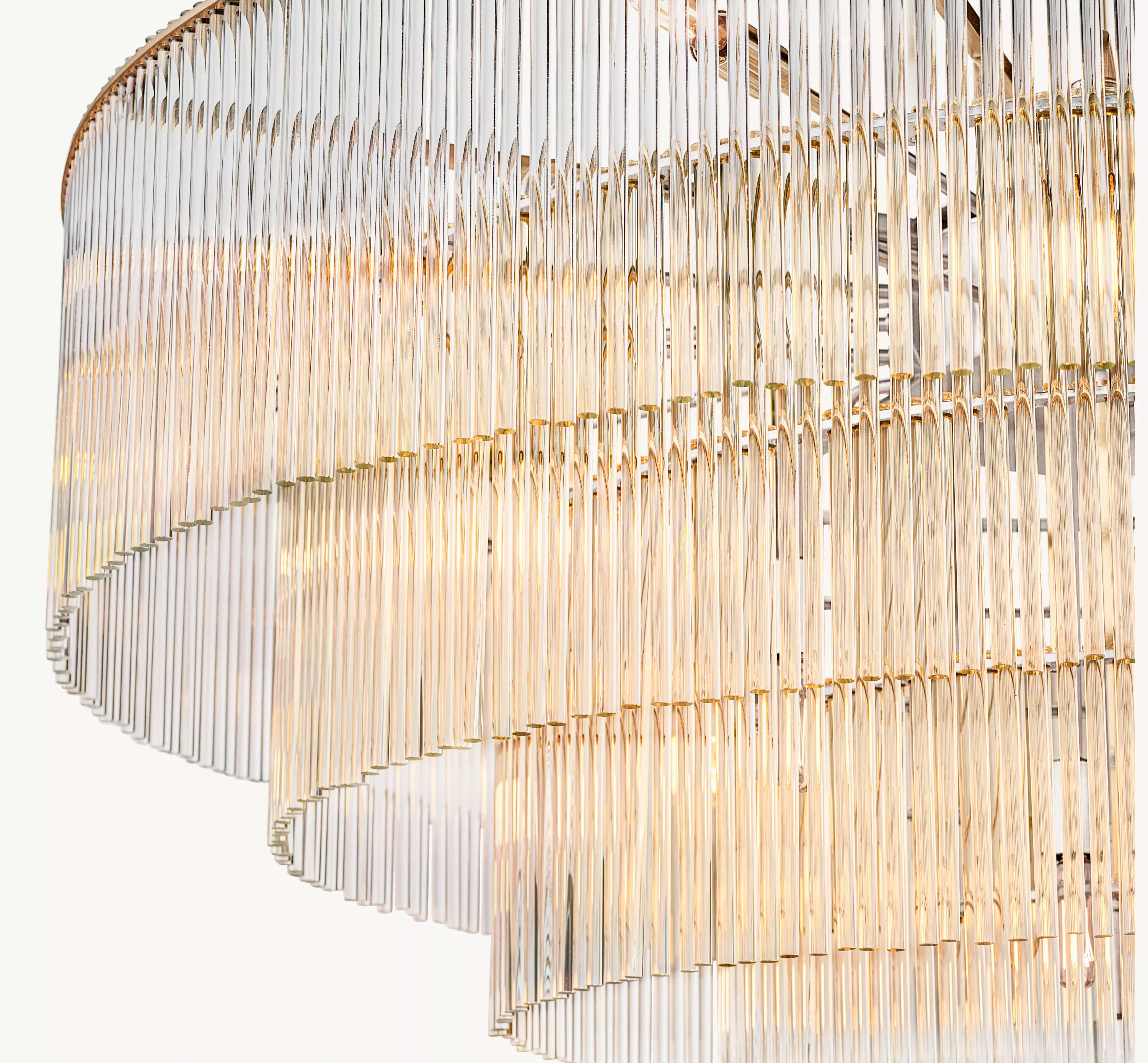 60 Inch Crystal Rod Tiered Chandelier - Amadeo
