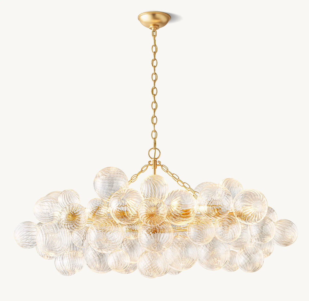 51 Inch Glass Bubble Linear Chandelier - Talia