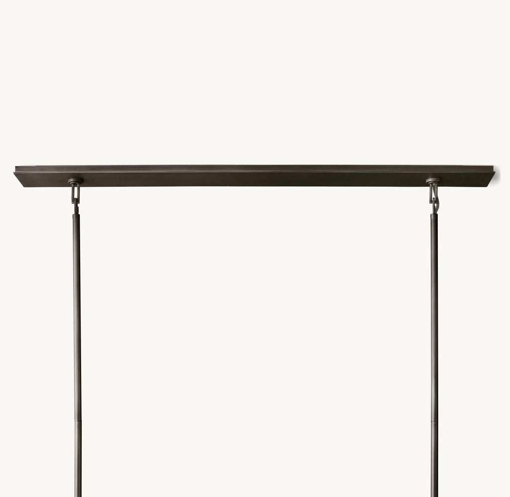 54 Inch Glass Rectangular Chandelier - Beckman