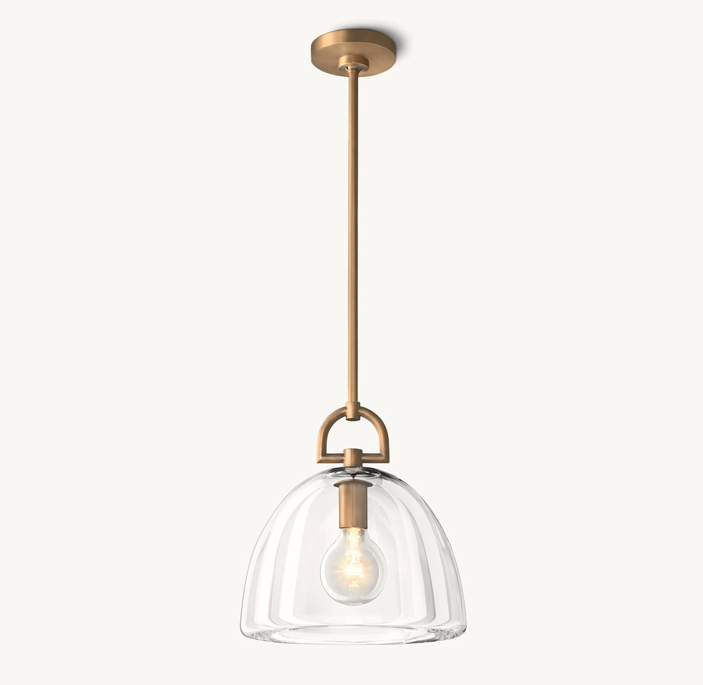 7 Inch Dome Crystal Pendant Light - Botanist