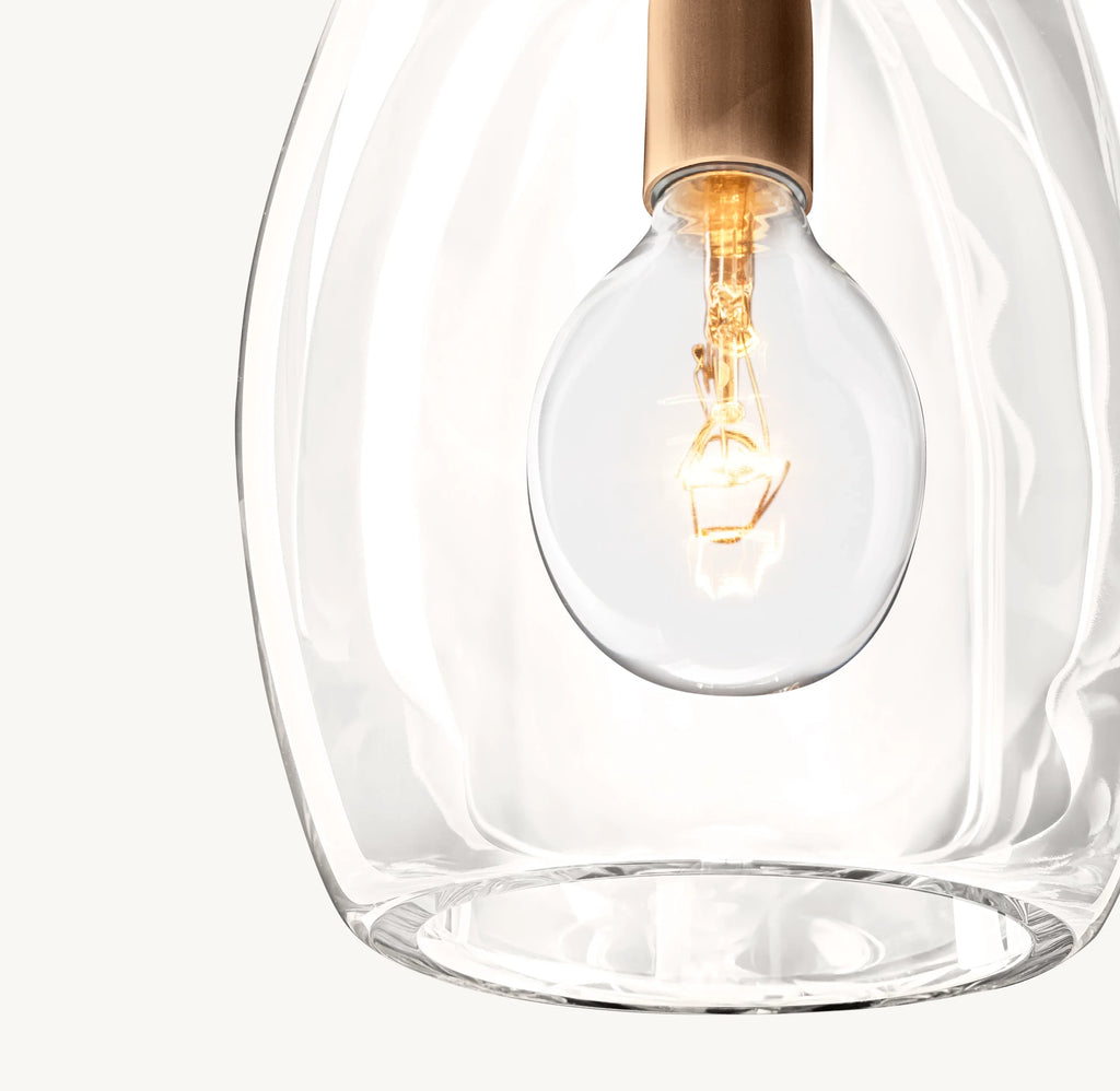 6 Inch Flute Crystal Pendant Light - Botanist