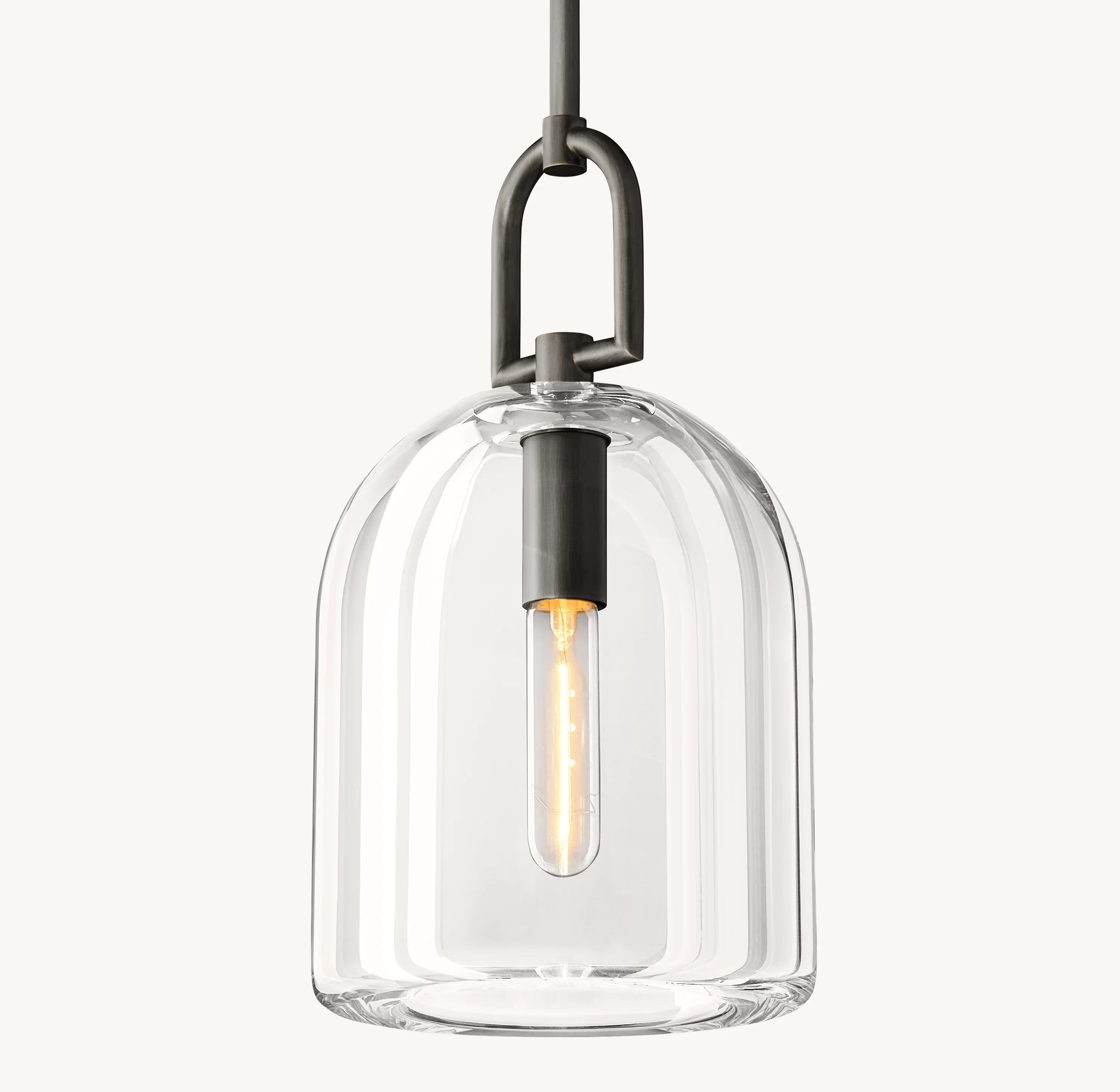 8 Inch Cloche Crystal Pendant Light - Botanist